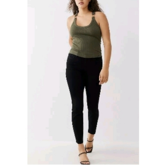 TRUE RELIGION COLETTE SLIM STRAIGHT BLACK JEANSTa - Picture 5 of 14